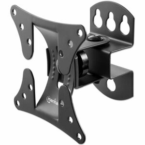 Manhattan Soporte de montaje para Monitor, Pantalla LCD, TV, Soporte de Sobremesa - Negro - Soporte de pared con pivote pa