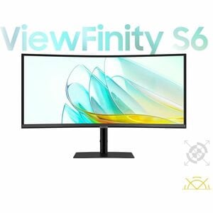 Samsung ViewFinity S34C652UEU 34" Class UW-QHD Curved Screen LED Monitor - 21:9 - Black - 86.4 cm (34") Viewable - Vertica