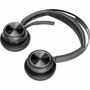 Poly Voyager Focus 2 有线/无线 头戴式 立体声 耳机 - 黑 - Google Assistant, Siri - 双声道 - 上耳式 - 9100 cm - 蓝牙 - 10.2 cm 线缆 - 全向, Discreet技