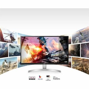 LG 27UL500-W 27" (68.6 cm) Class 4K UHD LCD Monitor - 16:9 - White - 27" (68.6 cm) Viewable - In-plane Switching (IPS) Tec