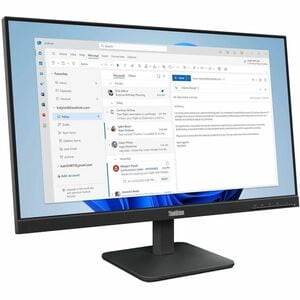 Lenovo ThinkVision S24-4e 24" Class Full HD LED Monitor - 16:9 - Raven Black - 60.5 cm (23.8") Viewable - In-plane Switchi