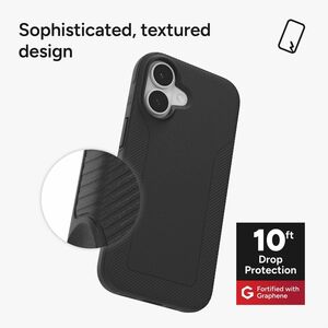 ZAGG Luxe Snap Case for Apple iPhone 17 Smartphone - Textured Grip - Black - Drop Resistant, Impact Resistant, Scratch Res