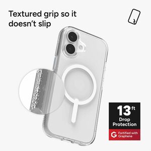 ZAGG Crystal Palace Snap Case for Apple iPhone 17 Smartphone - Textured Edge, Textured Grip - Crystal Clear - Drop Resista