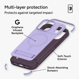 ZAGG Sedona Snap Case for Apple iPhone 17 Smartphone - Dusty Grape - Drop Resistant, Impact Absorbing, Impact Resistant, S