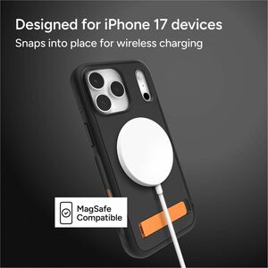 ZAGG Sedona Snap Case for Apple iPhone 17 Pro Max Smartphone - Flood Black - Impact Absorbing, Drop Resistant, Shock Absor