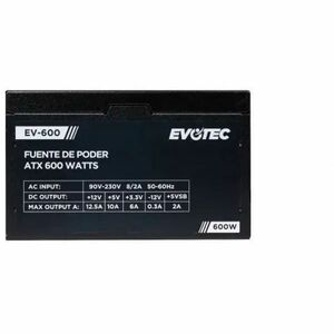 Naceb Fuente de alimentación - 600W - Negro - 120 V AC, 230 V AC Entrada - 5 V, 12 V, 5 V SB Salida - 1 Raíles +12V - 1 Ve