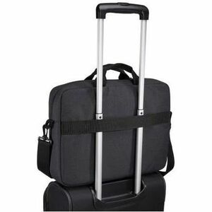 Case Logic Huxton HUXA-215 Carrying Case (Attaché) for 15" Notebook - Black - Polyster Body - Shoulder Strap, Luggage Stra