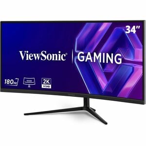 ViewSonic VX3418C-2K 34" Class UWQHD Curved Screen Gaming LED Monitor - 21:9 - Black - 86.4 cm (34") Viewable - Vertical A