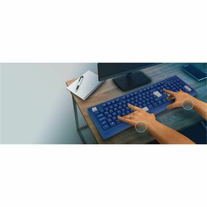 Teclado Slim Getttch 8m Pulsaciones Usb Con Reposamanos Azu