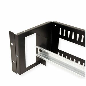 Roline 3U Top-Hat Rail Support - Black - Steel