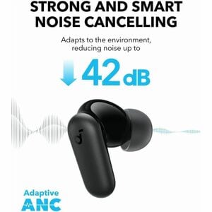 soundcore P30i True Wireless Earbud Stereo Earset - Black - Binaural - In-ear - Bluetooth - Noise Canceling