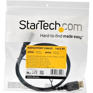 StarTech.com 1.01 m (39.60") DisplayPort A/V Cable - 1 Each - Cable for Desktop Computer, Monitor, TV, Projector - First E