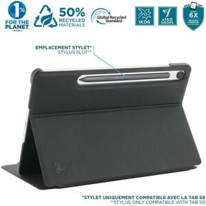 MOBILIS RE.LIFE Carrying Case (Flap) for 27.7 cm (10.9") to 27.9 cm (11") Samsung Galaxy Tab S9 FE, Galaxy Tab S9 Tablet -