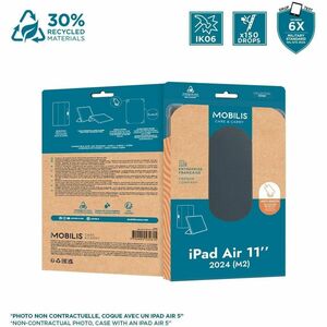 MOBILIS Carrying Case (Folio) for 27.9 cm (11") Apple iPad Air 11 (2024) Tablet - Black - Drop Resistant, Shock Resistant,