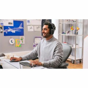 Logitech Zone Vibe Wireless Over-the-head, Over-the-ear Stereo Headset - Graphite - Microsoft Teams Certification - Binaur