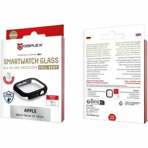 Displex 10H Polycarbonat, Glas Displayschutz für Apple - 1 - für OLED Apple Watch - Kratzfest, Schlagfest, Bruchsicher, Fi