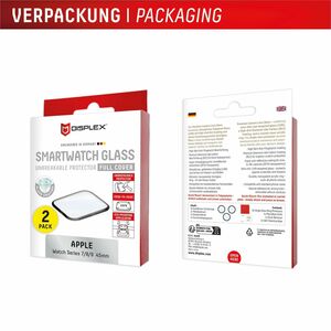 Displex 9H Acryl, Glas Displayschutz für Apple, Watch Series 7, Watch Series 8 - Transparent - 2 Pack - für OLED Apple Wat