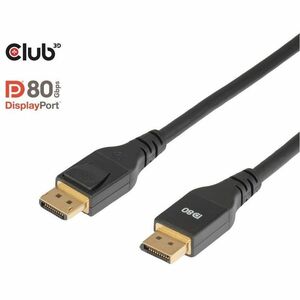 Club 3D DisplayPort 2.1 VESA DP80 Certified Cable 8K240Hz 2m/6.56ft - 6.56 ft DisplayPort A/V Cable for PC, Notebook, Moni