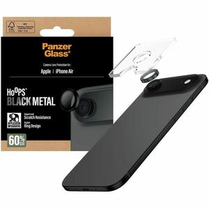 PanzerGlass Hoops Camera Lens Protector - Black - Glass, Silicone, Aluminium