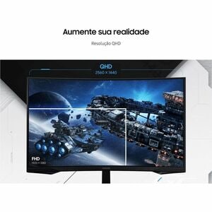 MONITOR SAMSUNG 27 GAMER CURVO ODYSSEY G5 QHD 1MS HDMI DP AJ AL