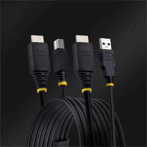 StarTech.com 3.05 m KVM Cable - 1 - Cable for KVM Switch - First End: 1x HDMI 2.0 Digital Audio/Video - Male, 1x 9-Pin USB