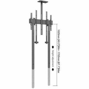 Staffa montaggio ITB per Monitor - Nero - Panorama/Ritratto - Regolabile in altezza - 81,3 cm a 218,4 cm (86") Supporto sc