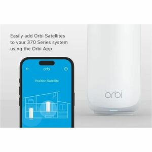 Netgear Orbi RBE370 Dual Band Wi-Fi 7 IEEE 802.11be 5 Gbit/s Wireless Range Extender - 2 x Internal Antenna(s) - Internal 