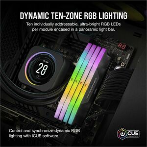 Módulo RAM Corsair Vengeance RGB para Placa Base, Computadora de juegos - 64GB - RGB - DDR5-6000/PC5-48000 DDR5 SDRAM - 60