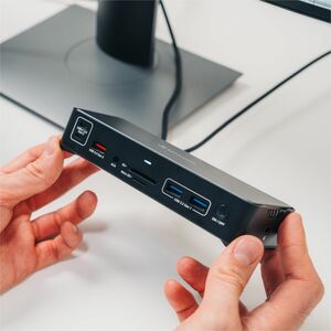 Docking station Verbatim USB Type-C per Altoparlante, Cuffie - Compatibilita carica - Lettore schede di memoria - SD, micr