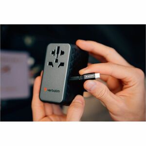 Adattatore CA Verbatim - 85 W - Adattatore universale - 1 USB - 3 USB Type-C - Per Computer portatile, Smartphone, Diffuso