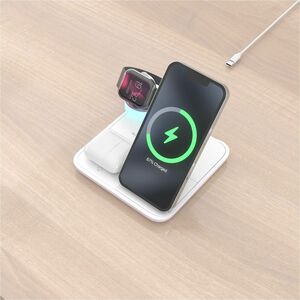 WIRELESS CHARGER USB-C 4IN1 15W SMARTPHONE WATCH EARPHONES WHITE