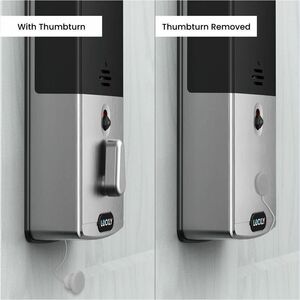 Lockly Secure Plus Childproof Edition Bluetooth Smart Lock Detachable Knob Version (Satin Nickel) - Childproof - Removable