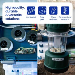 Brother P-touch Cinta para etiquetas - 12mm Ancho - Blanco - Laminada - duradero, Resistente a la abrasión, Resistente a s