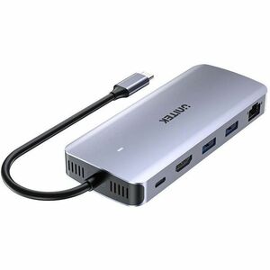 Unitek D1120A01 5 Port(s) USB Type C Docking Station for Solid State Drive, Notebook, Tablet PC, Smartphone, Display - Cha