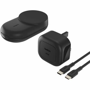 Belkin UltraCharge Induction Charger - Black - For Smartwatch, Smartphone, AirPod, iPhone, Mobile Device - 30 Minute Charg