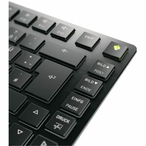 CHERRY MXU-270 Keyboard - Compact - Wired/Wireless Connectivity - USB 2.0 Type A Interface - RGB LED - English (US) - Blac