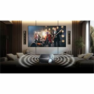 Optoma UHZ58LV 3D DLP Projector - 16:9 - Black - High Dynamic Range (HDR) - 3840 x 2160 - Front - 2160p - 30000 Hour Norma