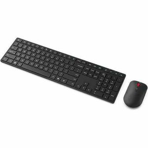 Lenovo Keyboard & Mouse - English (US) - USB Type A Wireless Bluetooth/RF 2.40 GHz Keyboard - Keyboard/Keypad Color: Eclip