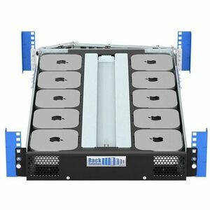 Rack Solutions HyperShelf 2U Rack-mountable Rack Shelf for Rack, Data Center - Galvanized, Clear Zinc, Black Powder Coat -