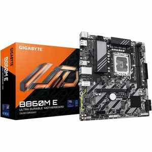 GIGABYTE Ultra Durable B860M E Desktop Motherboard - Intel B860 Chipset - Socket LGA-1851 - Micro ATX - Core Processor Sup