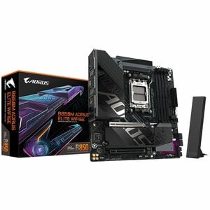 Aorus Ultra Durable B850M A ELT WF6E ICE Gaming Desktop Motherboard - AMD B850 Chipset - Socket AM5 - Micro ATX - Ryzen 7 
