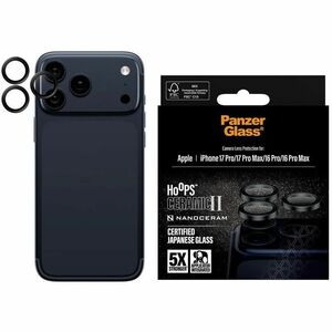 PanzerGlass ® Hoops® Ceramic II Camera Lens Protector iPhone 17 Pro | iPhone 17 Pro Max | iPhone 16 Pro | 16 Pro Max. Bran