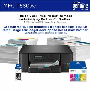Brother MFC-T580DW Wired & Wireless INKvestment Tank Inkjet Multifunction Printer - Color - Copier/Printer/Scanner - 16 pp