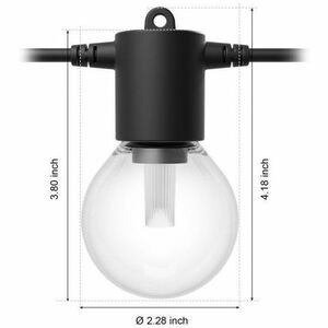 Philips Hue Festavia Globe Outdoor String Lights 45 ft - 16 Bulb - Shatter Proof, Durable, Water Proof, Weather Proof, Col