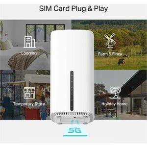 Omada Archer NX500 Wi-Fi 6 IEEE 802.11 a/b/g/n/ac/ax Ethernet, Cellular Modem/Wireless Router - 5G - LTE 2100, LTE 1800, L