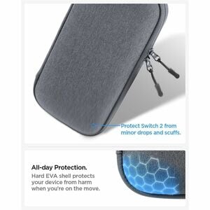 Spigen Klasden Carrying Case (Pouch) Nintendo Gaming Console - Charcoal Grey - Scratch Resistant, Drop Resistant, Scuff Re