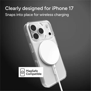 ZAGG Crystal Palace Lite Snap Case for Apple iPhone 17 Pro Smartphone - Crystal Clear - Drop Resistant, Yellowing Resistan
