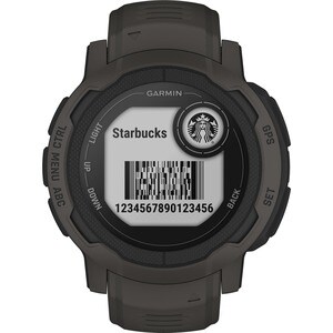 Garmin Instinct 2 Smart Watch - Graphite Body Color - Fiber Reinforced Polymer Case Material - Silicone Band Material - He
