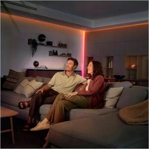 Philips Hue OmniGlow Strip Light 10ft - 0.4" Height x 0.7" Width - 40 W LED Bulb - Voice Control, Color Changing Mode, Zig