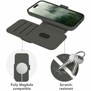 dbramante1928 ApS Lynge Carrying Case (Wallet) Apple iPhone 17 Pro Smartphone - Forest Shadow - Stain Resistant - Plastic,